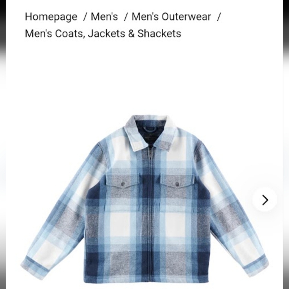 Mountain ridge Men's plaid Flannel shacket M